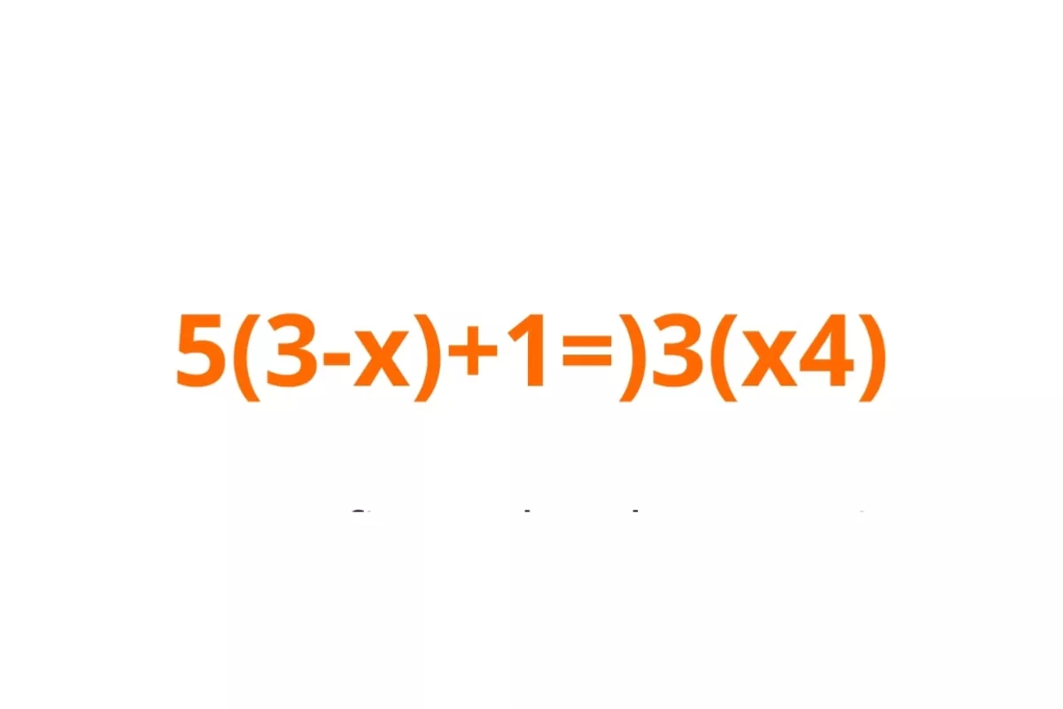 5(3-x)+1=)3(x4)